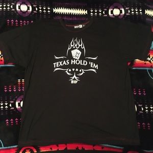 Texas Hold ‘Em Poker Shirt 2XL Y2K